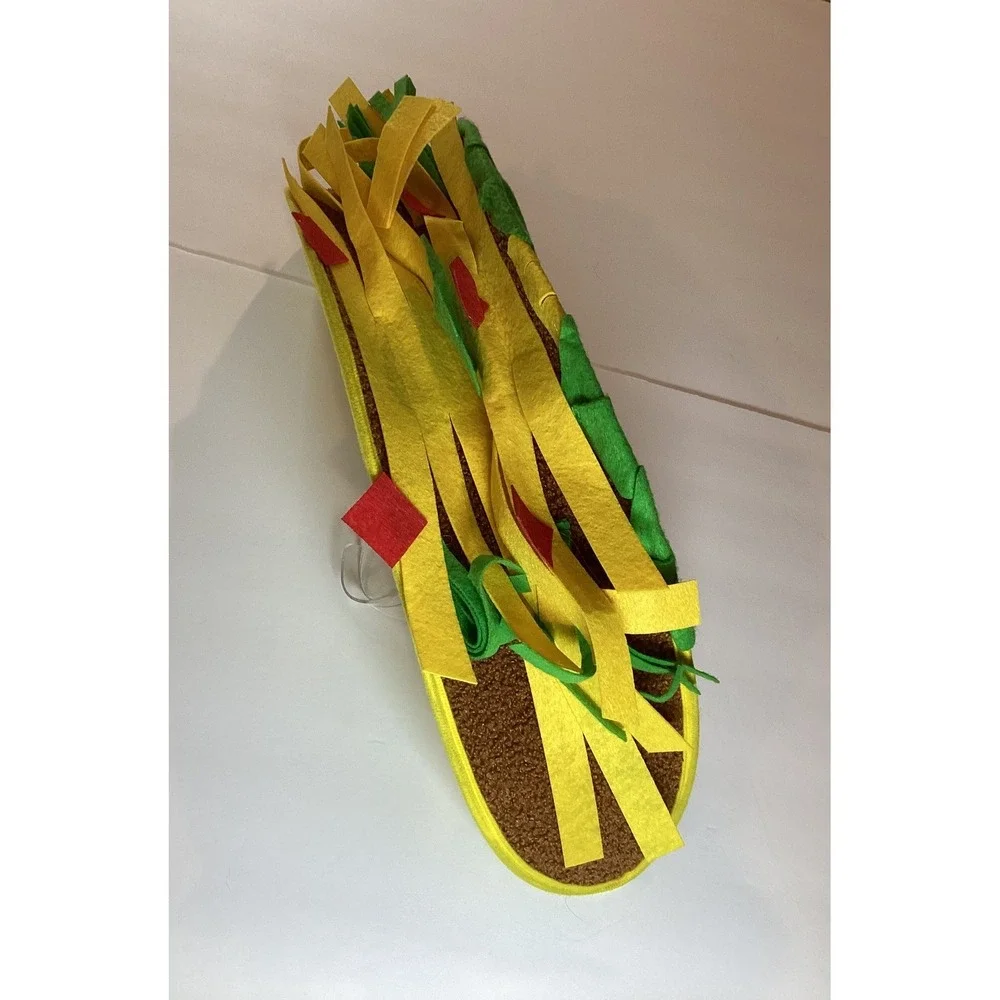 Taco Costume Hat One Size Yellow EUC